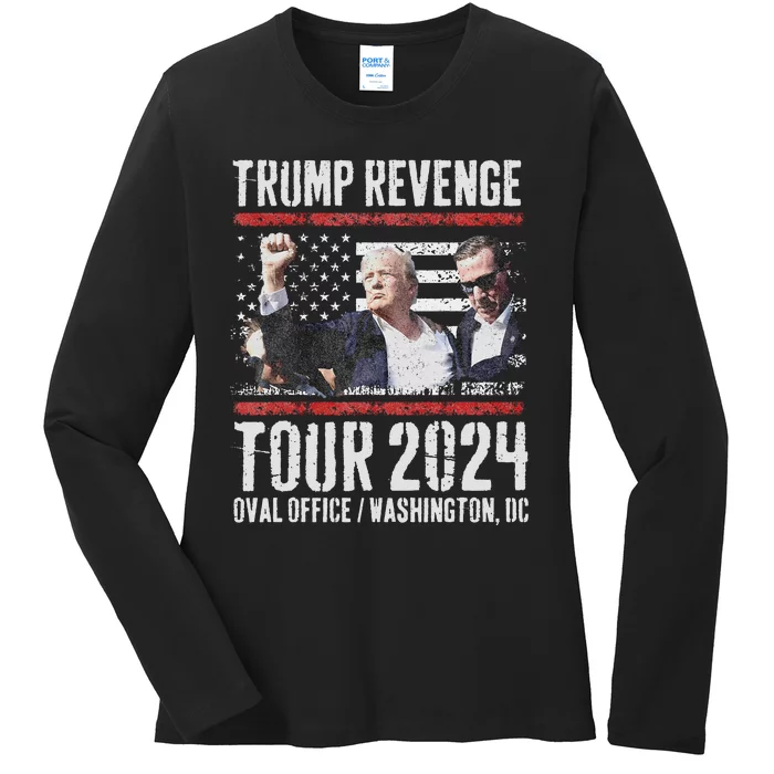 Trump Revenge 2024 Ladies Long Sleeve Shirt