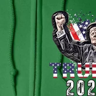 Trump Rally 2024 Trump Voting America Sketch Patriotic Full Zip Hoodie