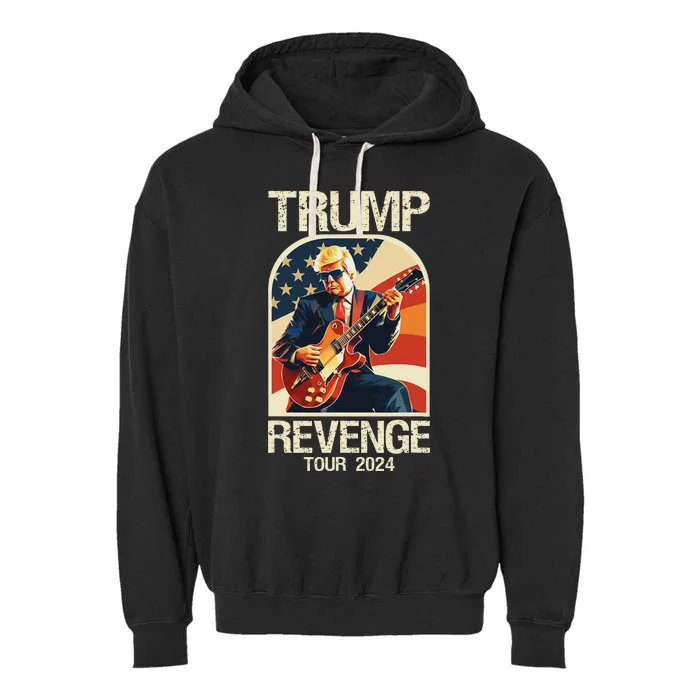 Trump Revenge 2024 Political Statement Garment-Dyed Fleece Hoodie