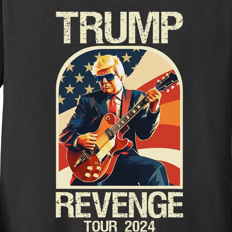 Trump Revenge 2024 Political Statement Kids Long Sleeve Shirt