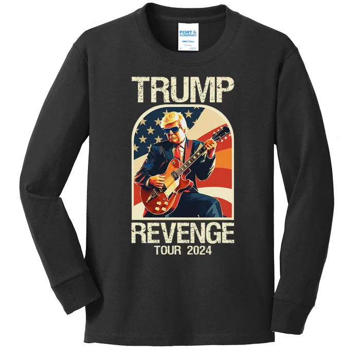 Trump Revenge 2024 Political Statement Kids Long Sleeve Shirt