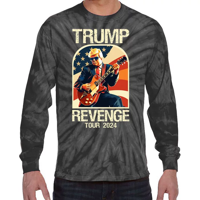 Trump Revenge 2024 Funny Political Election 2024 Tie-Dye Long Sleeve Shirt