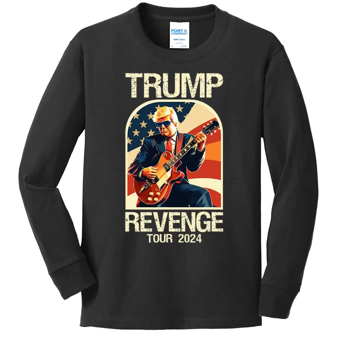 Trump Revenge 2024 Funny Political Election 2024 Kids Long Sleeve Shirt