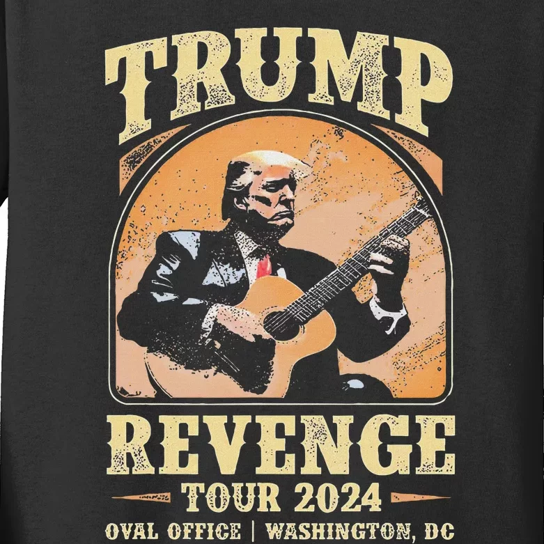 Trump Revenge 2024 Political Statement Kids Long Sleeve Shirt