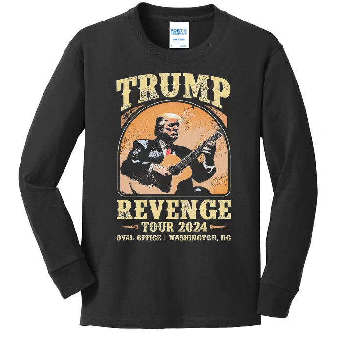 Trump Revenge 2024 Political Statement Kids Long Sleeve Shirt