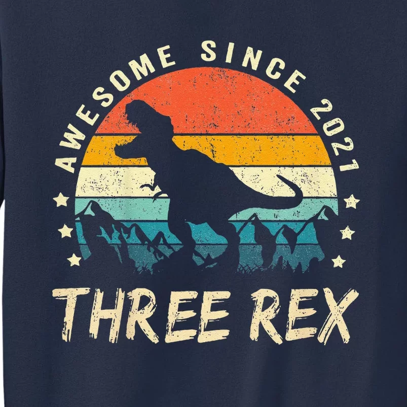 Three Rex 3rd Birthday Third Dinosaur 3 Year Old Sweatshirt