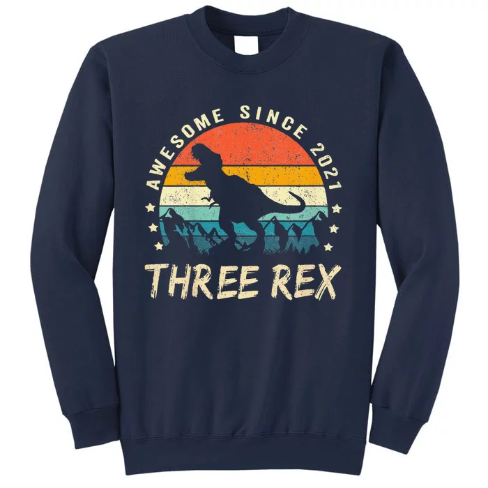 Three Rex 3rd Birthday Third Dinosaur 3 Year Old Sweatshirt