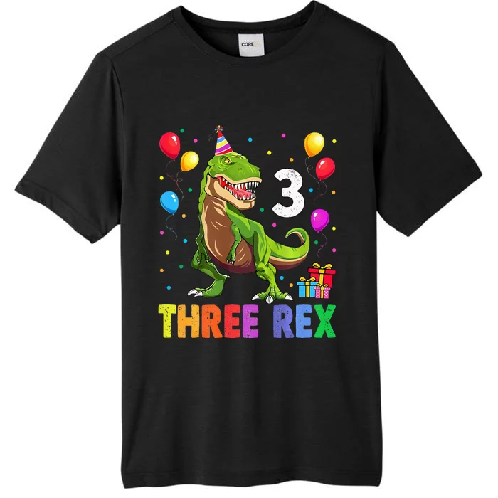 Three Rex 3rd Birthday Third Dinosaur 3 Year Old ChromaSoft Performance T-Shirt