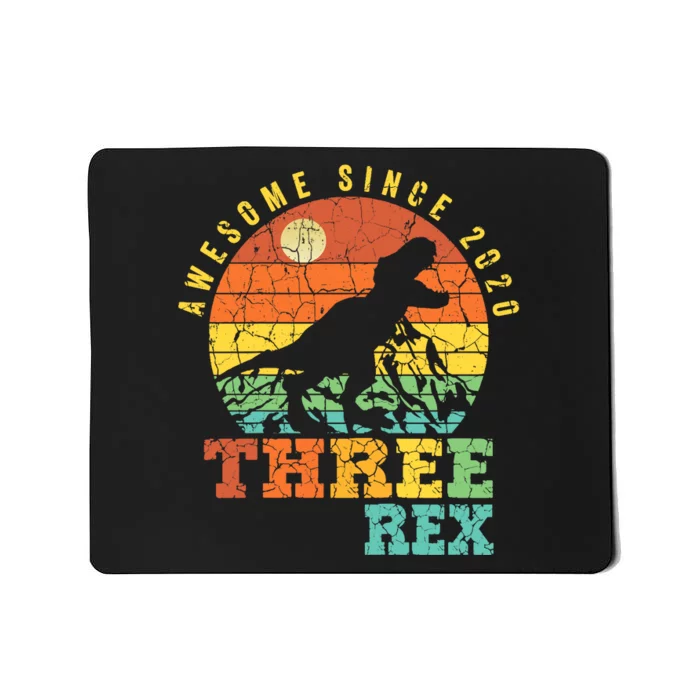 Three Rex 3rd Birthday Boy Third Dinosaur Awesome Mousepad