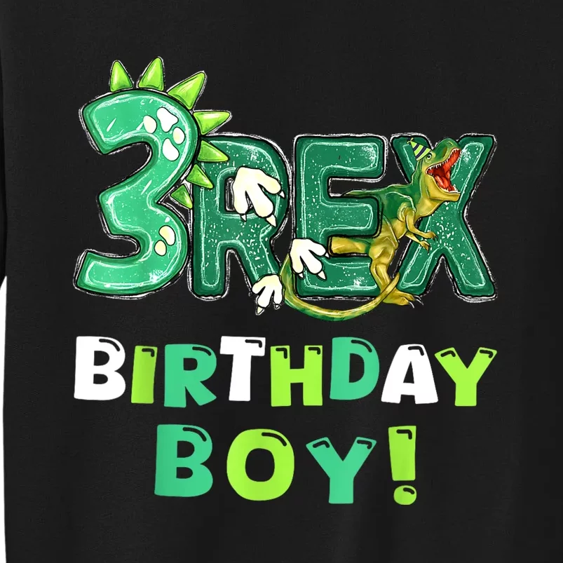 Three Rex 3rd Birthday Third Dinosaur 3 Year Old Sweatshirt