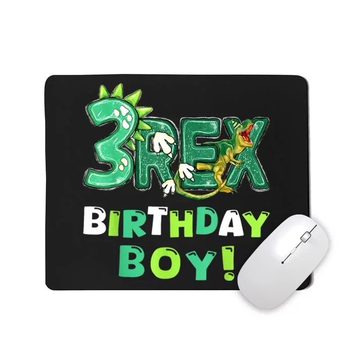 Three Rex 3rd Birthday Third Dinosaur 3 Year Old Mousepad