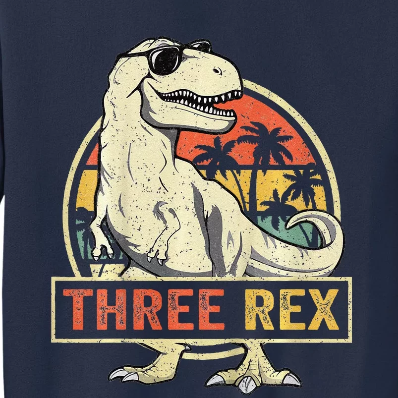 Three Rex 3rd Birthday Third Dinosaur 3 Year Old Sweatshirt