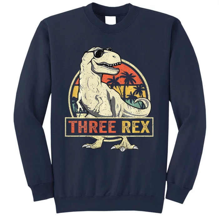 Three Rex 3rd Birthday Third Dinosaur 3 Year Old Sweatshirt