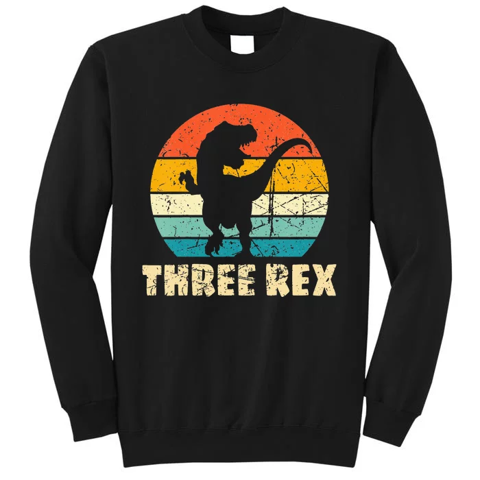 Three Rex 3rd Birthday Third Dinosaur 3 Year Old Sweatshirt