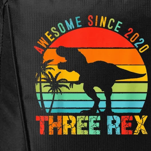 Three Rex 3 Year Old Third Dinosaur 3rd Birthday City Backpack