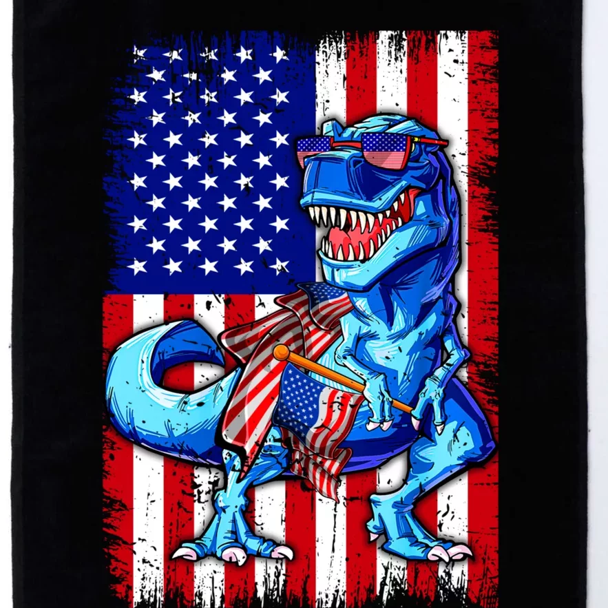 T Rex 4th Of July Dino Men American USA Flag Platinum Collection Golf Towel