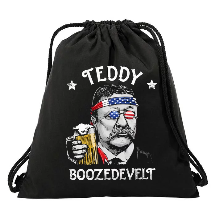 Theodore Roosevelt 4th Of July Drawstring Bag