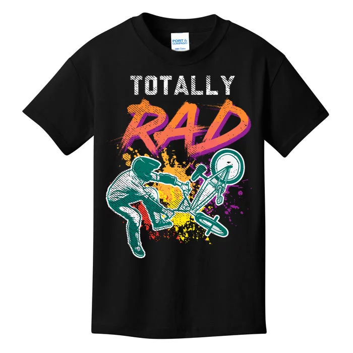 Totally Rad 80s Bmx Bike Vintage Racing Biking Cycling Gift Kids T-Shirt