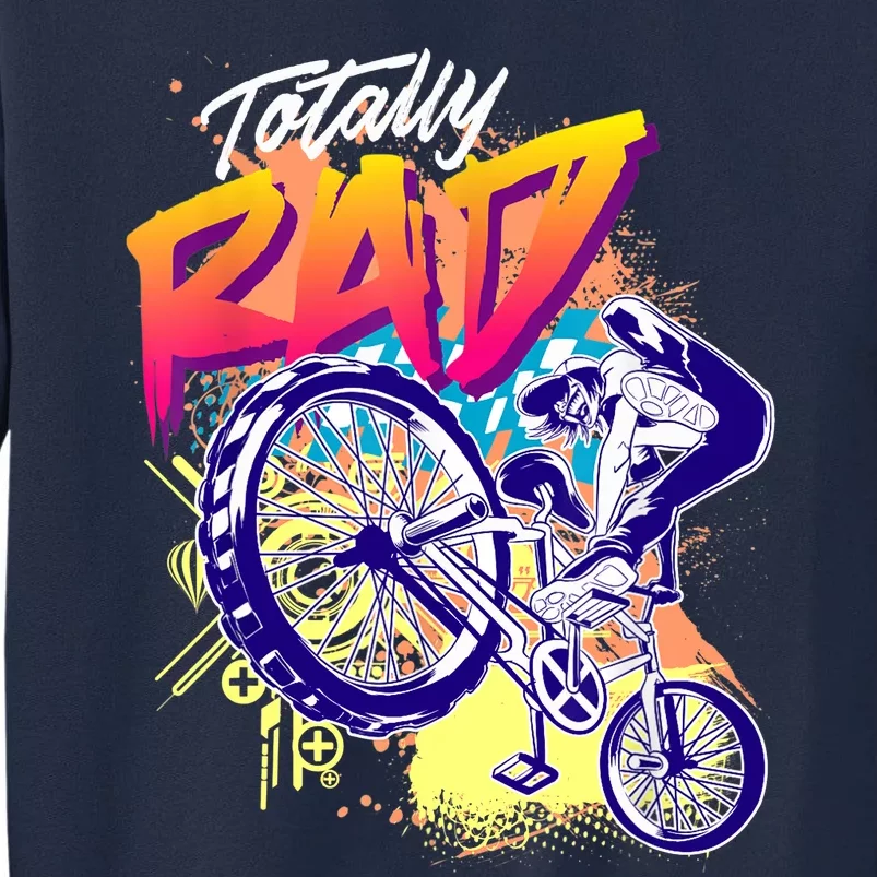 Totally Rad 80s BMX Bike Boy Girl Tall Sweatshirt