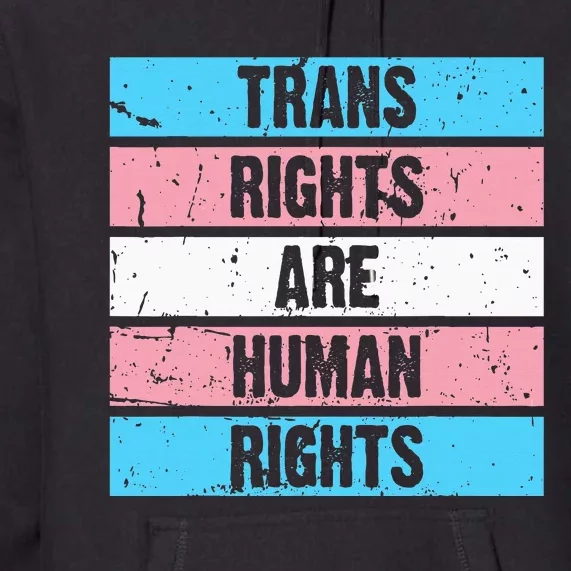 Tran Rights Are Human Rights Lgbt Flag Gay Premium Hoodie