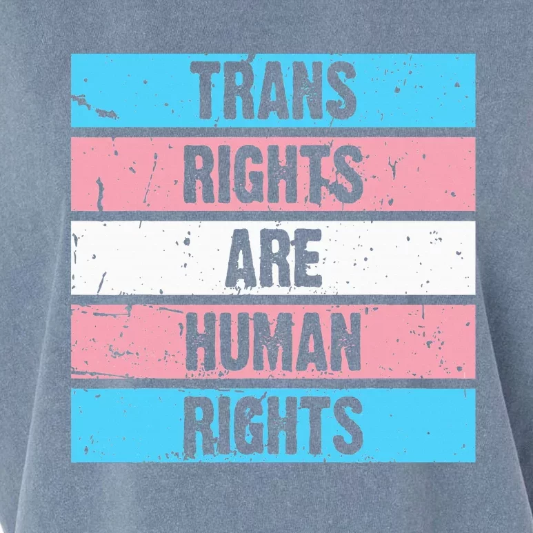 Tran Rights Are Human Rights Lgbt Flag Gay Garment-Dyed Women's Muscle Tee