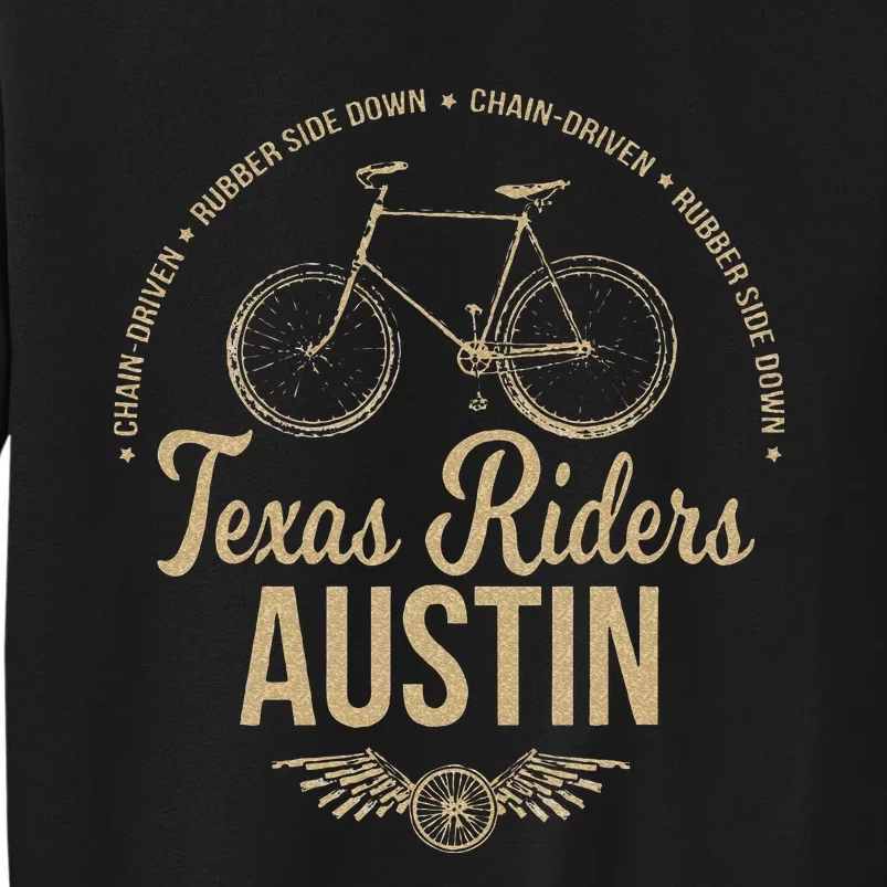 Texas Riders Austin Bicycle Cycling Tall Sweatshirt