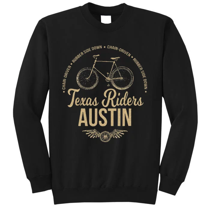 Texas Riders Austin Bicycle Cycling Tall Sweatshirt