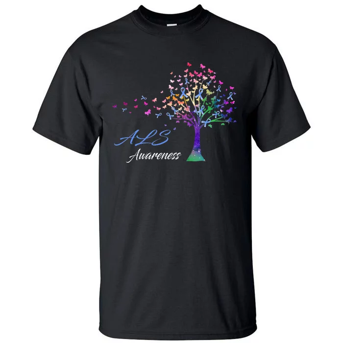 Tree Ribbon ALS Awareness Tall T-Shirt