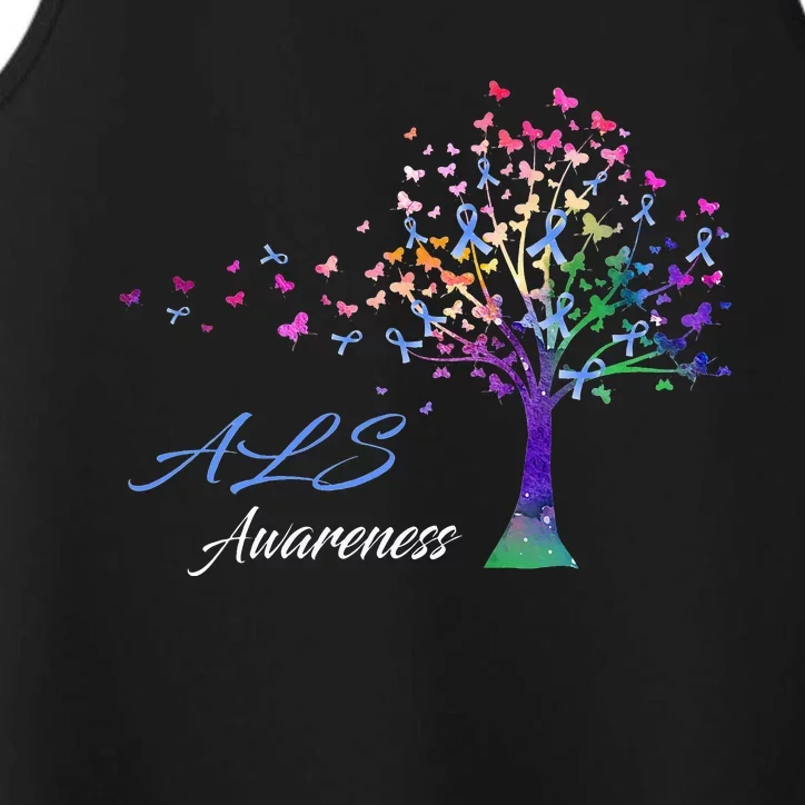 Tree Ribbon ALS Awareness Performance Tank