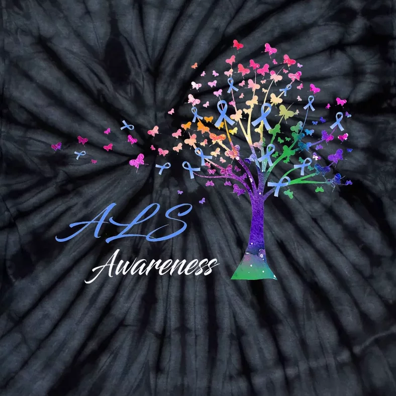 Tree Ribbon ALS Awareness Tie-Dye T-Shirt