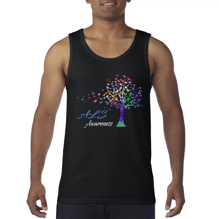 Tree Ribbon ALS Awareness Tank Top