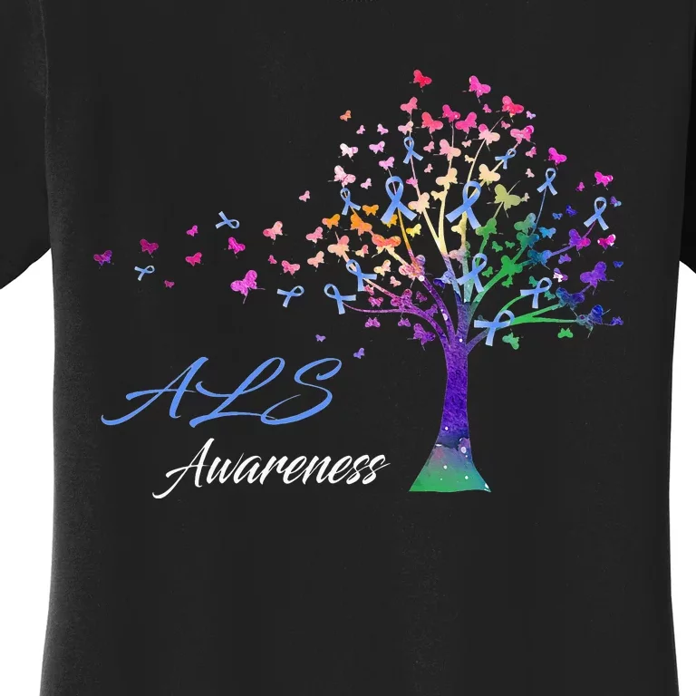 Tree Ribbon ALS Awareness Women's T-Shirt