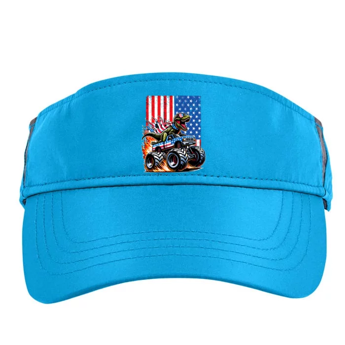 Trex Riding American Monster Truck Usa Flag Adult Drive Performance Visor