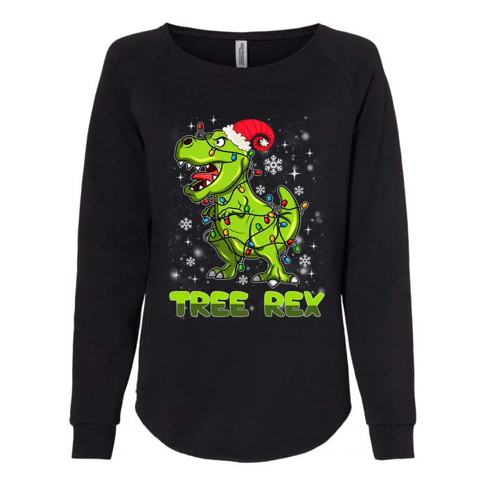 Tree Rex Animal Pun Funny Dinosaur Christmas Pajama Great Gift Womens California Wash Sweatshirt