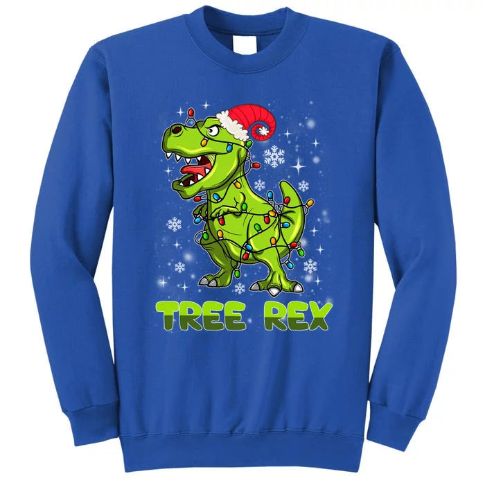 Tree Rex Animal Pun Funny Dinosaur Christmas Pajama Great Gift Tall Sweatshirt