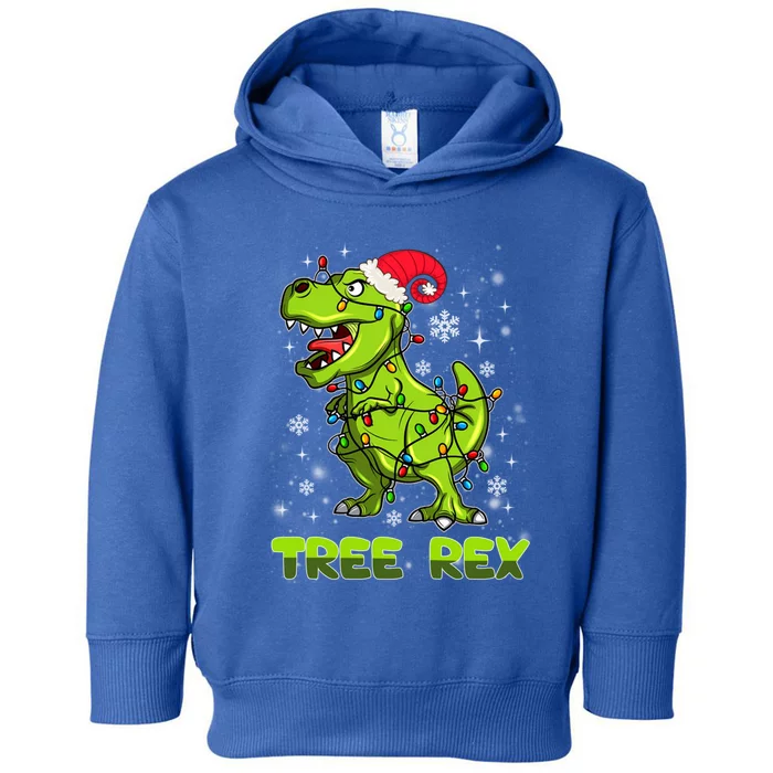 Tree Rex Animal Pun Funny Dinosaur Christmas Pajama Great Gift Toddler Hoodie