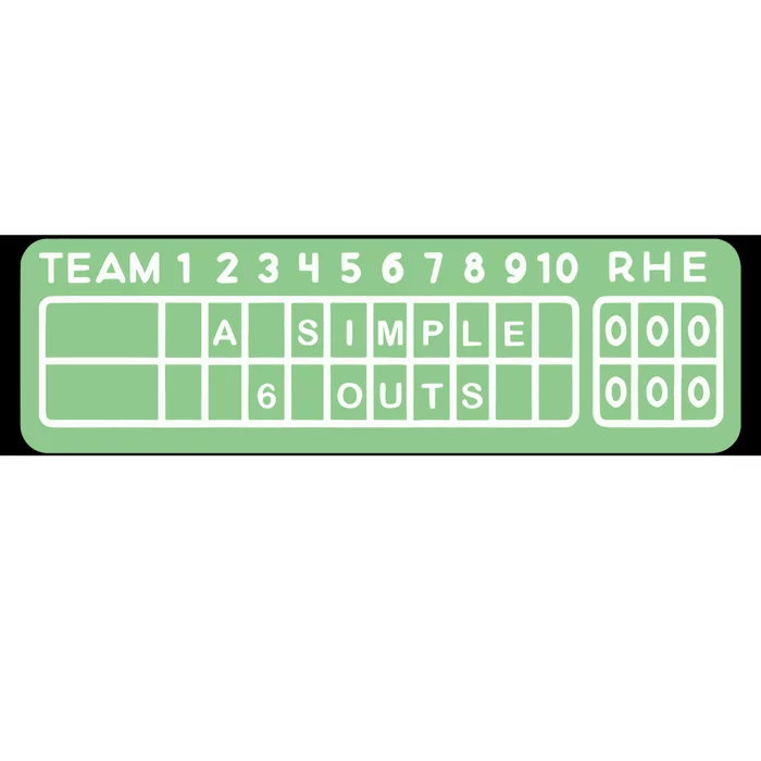 Team Rhe A Simple 6 Out Bumper Sticker