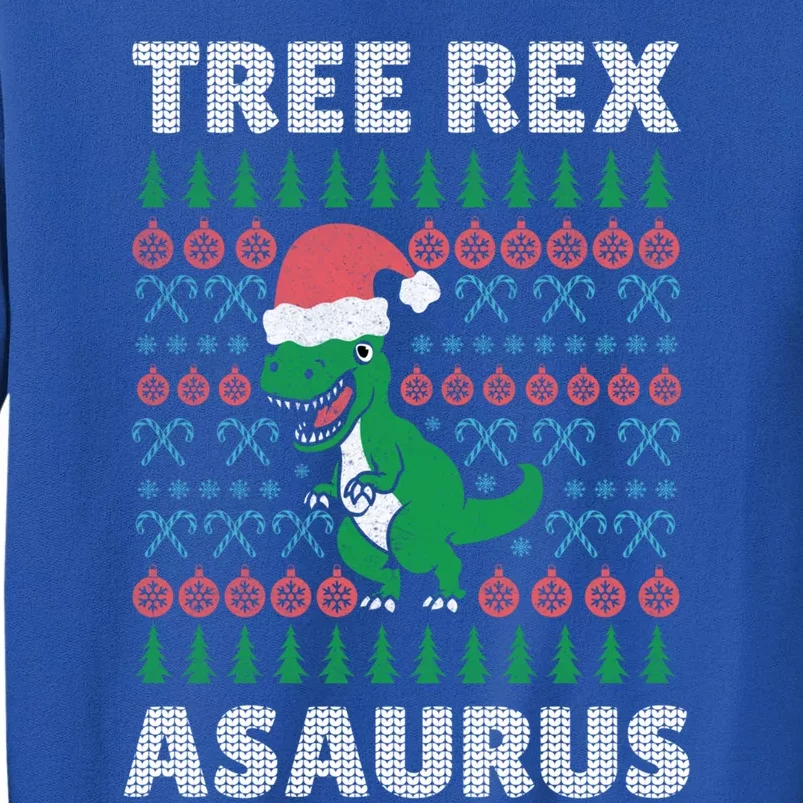 Tree Rex A Saurus Funny Christmas Dinosaur Gift Tall Sweatshirt