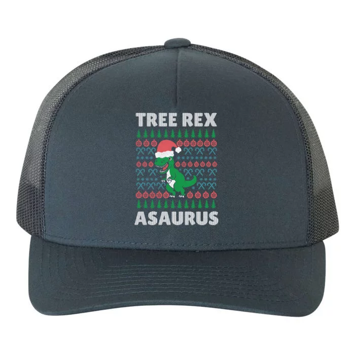 Tree Rex A Saurus Funny Christmas Dinosaur Gift Yupoong Adult 5-Panel Trucker Hat