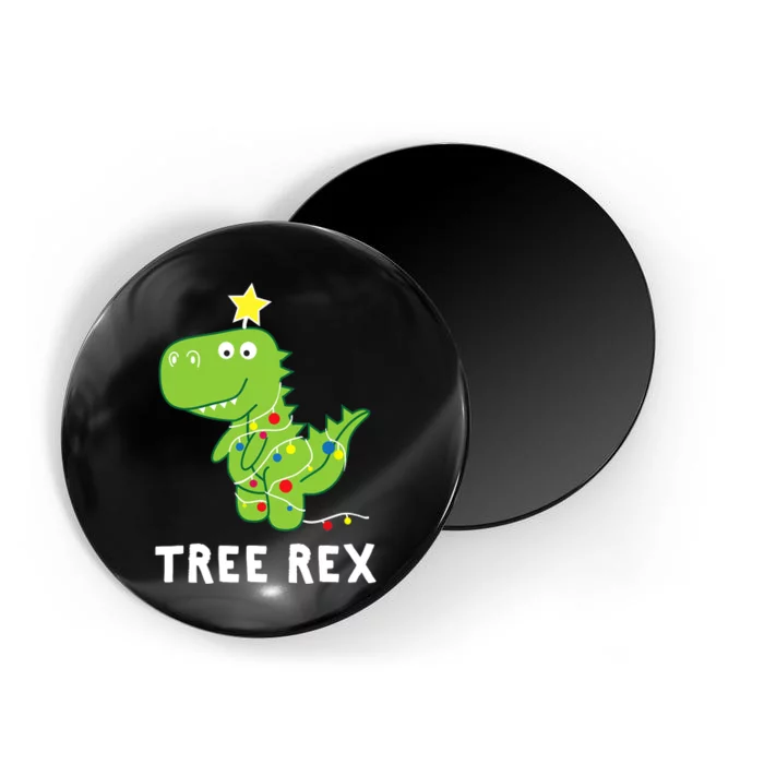 Tree Rex. Animal Pun Funny Dinosaur Christmas Pajama Gift Magnet