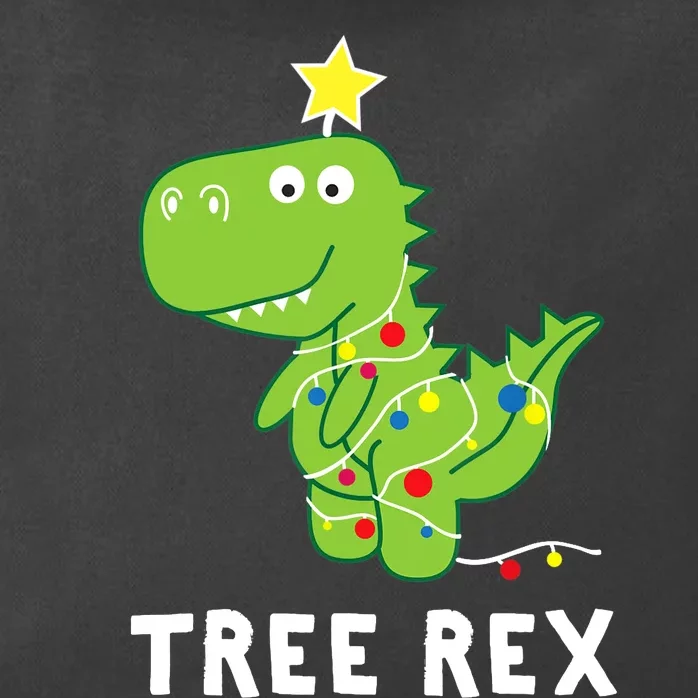 Tree Rex. Animal Pun Funny Dinosaur Christmas Pajama Gift Zip Tote Bag