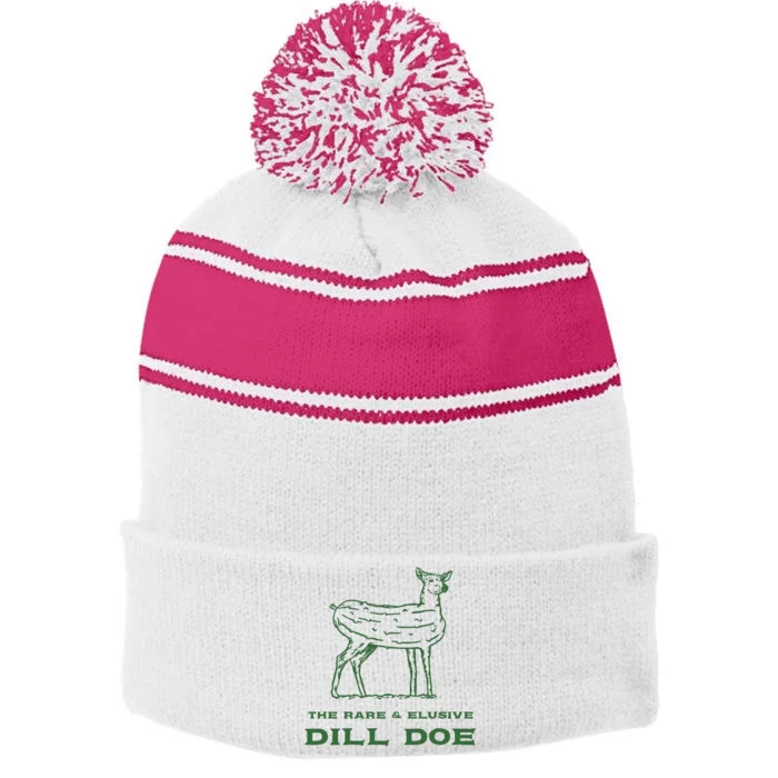 The Rare And Elusive Dill Doe Stripe Pom Pom Beanie