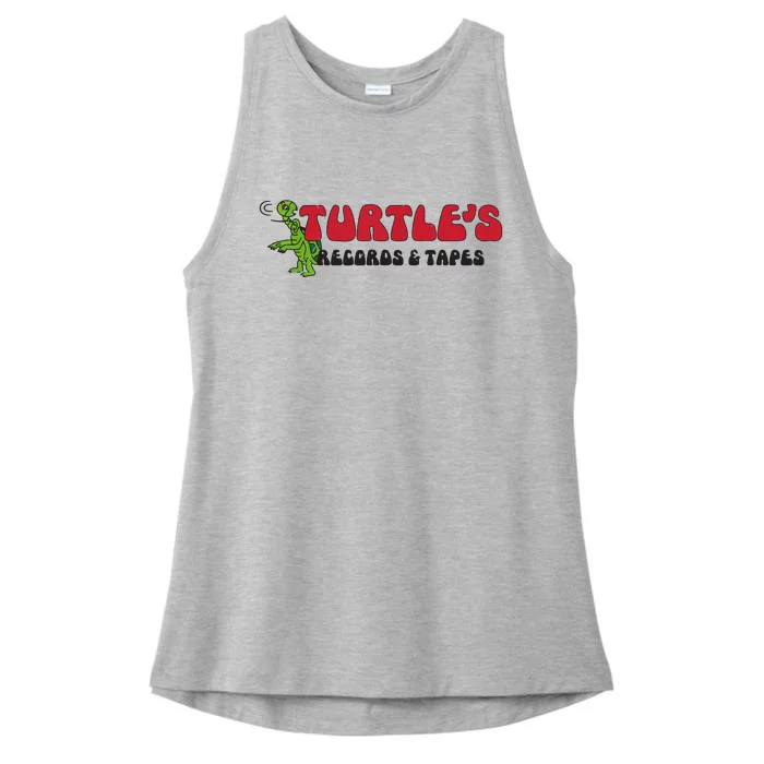 Turtles Records And Tapes Ladies Tri-Blend Wicking Tank