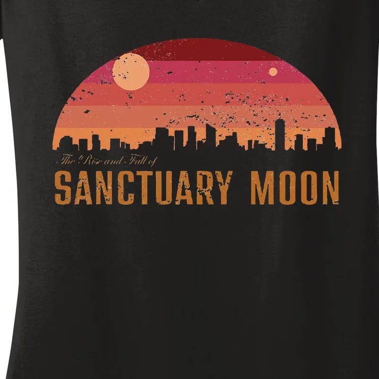 The Rises And Fall Of Sanctuarys Moon Women's V-Neck T-Shirt