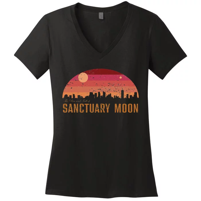 The Rises And Fall Of Sanctuarys Moon Women's V-Neck T-Shirt