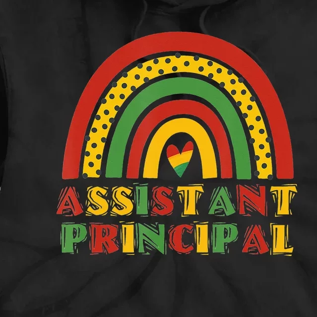 Teacher Rainbow Assistant Principal Black History Month Tie Dye Hoodie