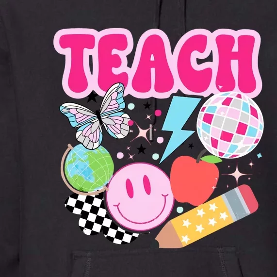 Teacher Retro Art School Teacher Back To School Teacher Life Premium Hoodie