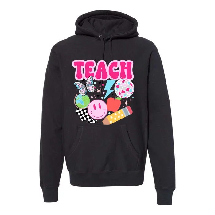 Teacher Retro Art School Teacher Back To School Teacher Life Premium Hoodie