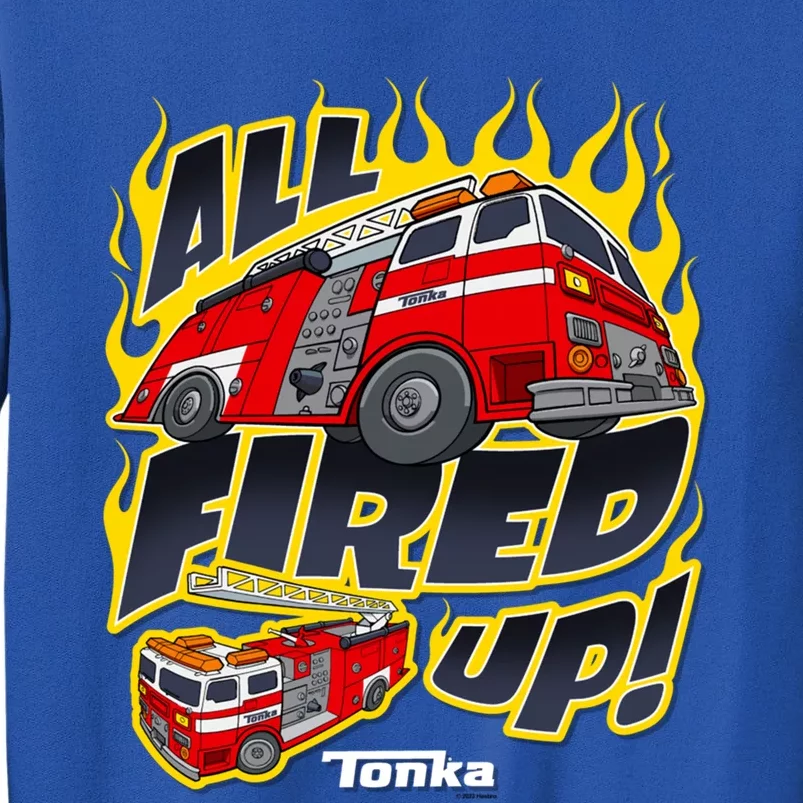 Tonka Rescue All Fired Up! Fire Truck Flames Logo Gift Sweatshirt