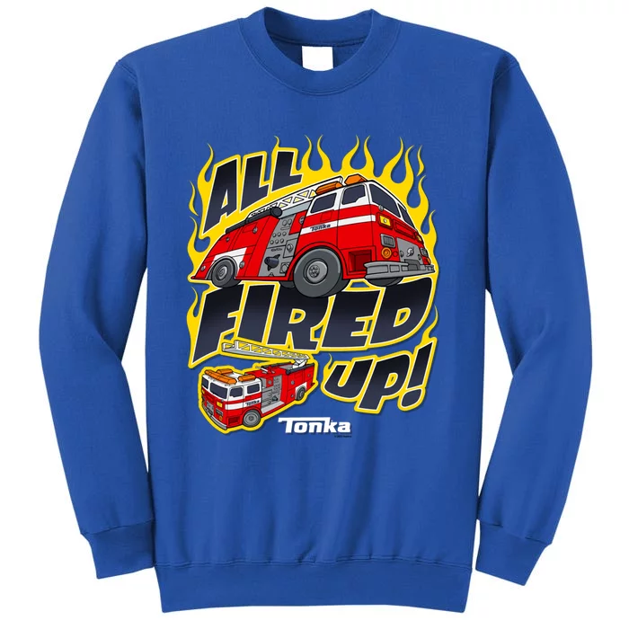 Tonka Rescue All Fired Up! Fire Truck Flames Logo Gift Sweatshirt